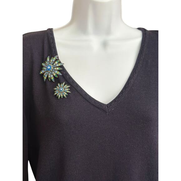 Vintage Joan Rivers Brooch Scatter Pins Swarovski Crystal Signed Blues & greens - Picture 7 of 13